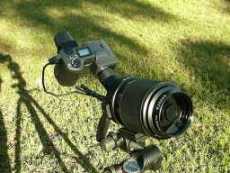 Nikon 995 mounted on 500mm Mirror Lens